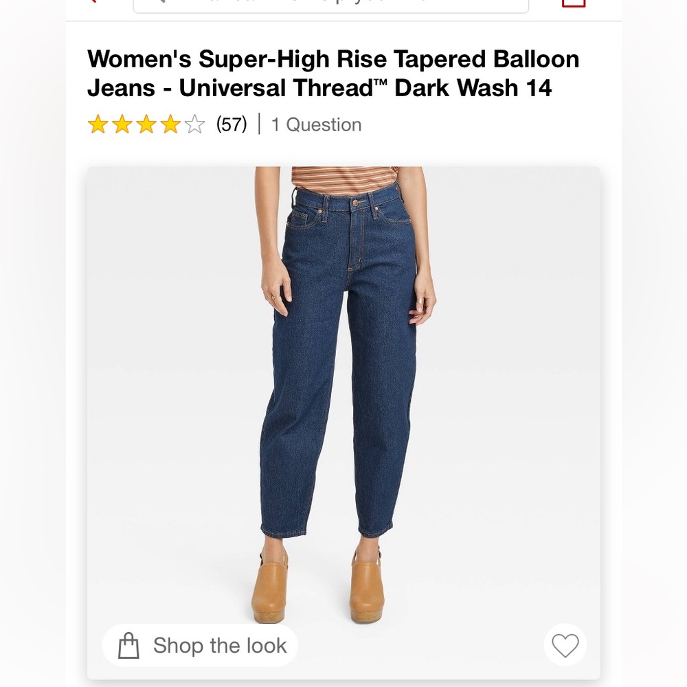 Universal Thread Super-High Rise Tapered Balloon Jeans